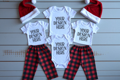 Christmas Family Matching Group Flat Lay T-Shirt Mockups Product Image 1