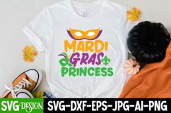 Mardi Gras Princess SVG Cut File,Mardi Gras SVG Design Product Image 2