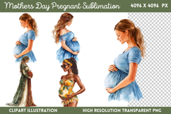 Mothers Day Pregnant Sublimation PNG Product Image 1