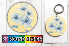 Unique Circle Design Car Coaster Template , Beauty Flower Product Image 1