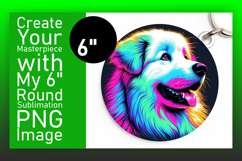 Cute Circle PNG Car Coaster Design , Dog Product Image 1