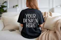 Black Comfort Colors C1717 Shirt Mockup, CC 1717 T-shirt C Product Image 1