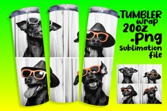 Comical Dog Art Tumbler Wrap Design Product Image 1