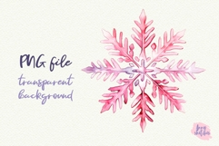 4 Pink Snowflakes PNG | Snowflake Coquette Christmas Clipart Product Image 2