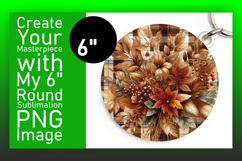 Vibrant Circle Design for Coasters , Autumn Flower Product Image 1