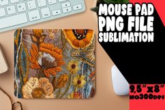 Bold 3D Floral Pattern Mouse Pad Sublimation Product Image 1