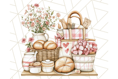 Cottagecore Kitchen Clipart, Vintage Country Floral Kitchen Product Image 5