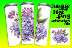 20oz Watercolor Flower Sublimation Wrap Tumbler Design Product Image 1