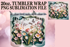 JOYFUL NIGHTS 20oz TUMBLER WRAP, 3D Flowers Product Image 1