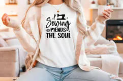 Funny Sewing Quote SVG For Sewist | Mends The Soul Product Image 4