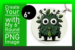 Lovely Round Design for Keychains , Monster Product Image 1