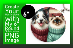 Sophisticated Round Design for Keychains , Dog and cat Product Image 1