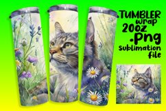 Funny Cat Tumbler Wrap - 20oz Product Image 1