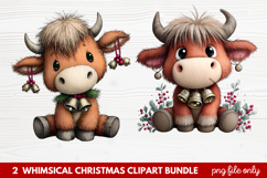 Whimsical Christmas Clipart | Cute Festive Holiday PNG Product Image 1