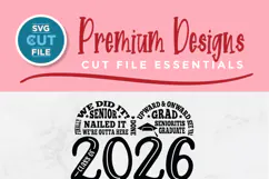 Class of 2026 svg, cute 2026 grad svg, 2026 graduate seniors Product Image 2