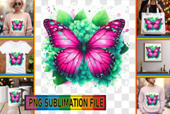 Joyful TOTE BAG Gift Ideas PNG, Butterfly Product Image 1