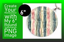 Dynamic Floral Charm: Sublimation Keychain &amp; Car Coaster Product Image 1