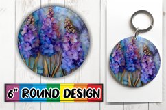 Golden 3D Bloom PNG Sublimation Keyrings Product Image 1