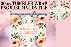 RADIANT JOY 20oz TUMBLER WRAP, Flower Quote Product Image 1