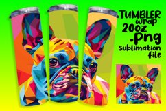 Dynamic Dog Tumbler Wrap 20oz Sublimation Design Product Image 1