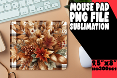 Blissful Mouse Pad Designs PNG, Autumn Flower Product Image 1