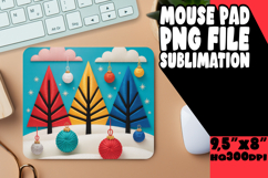 Cheerful Mouse Pad Sublimation Style, Holiday Product Image 1