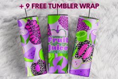 Fruit Juice Summer Watermelon Leopard 20 oz tumbler wrap Product Image 1