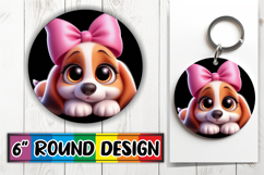 Joyful Moments Car Coaster PNG, 3D Dog Product Image 1