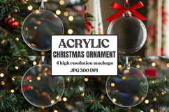 Acrylic Christmas Ornament Mockup , christmas ornament mocku Product Image 1
