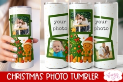 Christmas Photo tumbler wrap sublimation, Gingerbread man Product Image 2