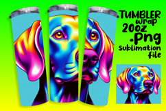 SLEEK 20oz PNG Tumbler Artwork , Dog Product Image 1