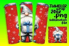 Winter Gnome Tumbler Wrap for 20oz Christmas Design Product Image 1