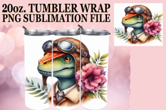 Vibrant colors 20oz tumbler wrap, Dino Product Image 1