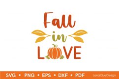 Fall in Love SVG - Funny Fall Quote SVG Cut File Product Image 2