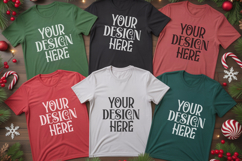 Christmas Family Matching Group T-Shirt Mockups | Holiday Fl Product Image 1