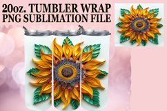 Colorful Blooming Floral 3D 20oz Sublimation Product Image 1