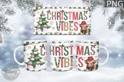 Christmas Mug Wrap Design - Christmas Snowman Sublimation Product Image 2
