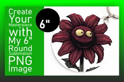 Vintage Floral Marvel: Retro Round Designs Sublimation PNG Product Image 1