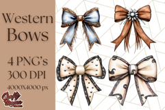 Western Style Bow PNG, Cute Cowboy, Cowgirl Coquette Png Product Image 1