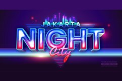 Jakarta Night City Text Effect with theme retro Product Image 1