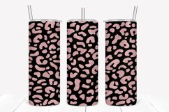 Magenta Glitter Leopard Print 20oz Skinny Tumbler Product Image 1