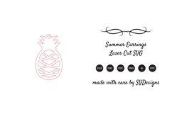 Summer Earrings Laser Cut SVG Product Image 2
