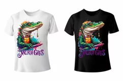 Alligator. Mardi Gras Sublimation, t-shirt sublimation Product Image 3