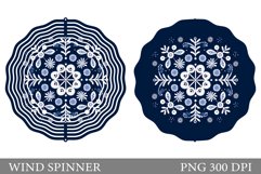 Snowflake Wind Spinner Design. Snowflakes Spinner Template Product Image 1