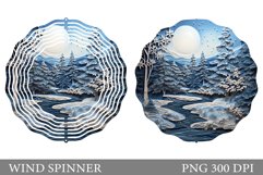 Winter Landscape Wind Spinner Sublimation Product Image 1