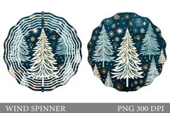 Christmas Tree Snowflakes Wind Spinner Sublimation Product Image 1