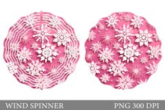 Snowflakes Wind Spinner. Winter Wind Spinner Design Product Image 1