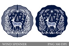 Deer Spinner Sublimation. Reindeer Wind Spinner Design Product Image 1