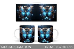 Butterflies Mug Sublimation. Butterflies Mug Design Product Image 1
