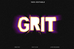 Grit Fracture Text Effect Graphic Design Template Product Image 1